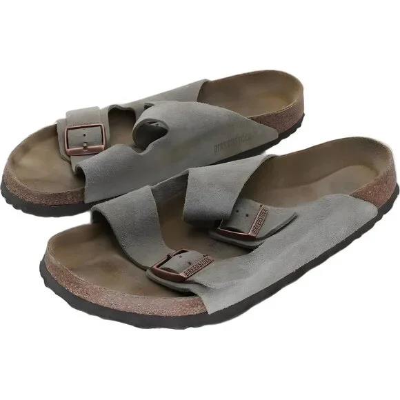 Birkenstock Men's Arizona Sandals Taupe Size 11 US Wide (44 EU) - Picture 2 of 6
